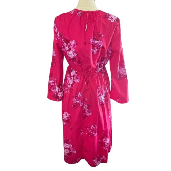 ❌SOLD❌SCOOP NYC Barberry Orchard Floral Cotton Poplin Long-Sleeve Midi Dress - Picture 6 of 11
